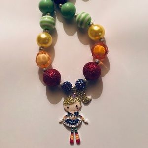 Handmade Rainbow Brite Chunky Bubblegum Necklace